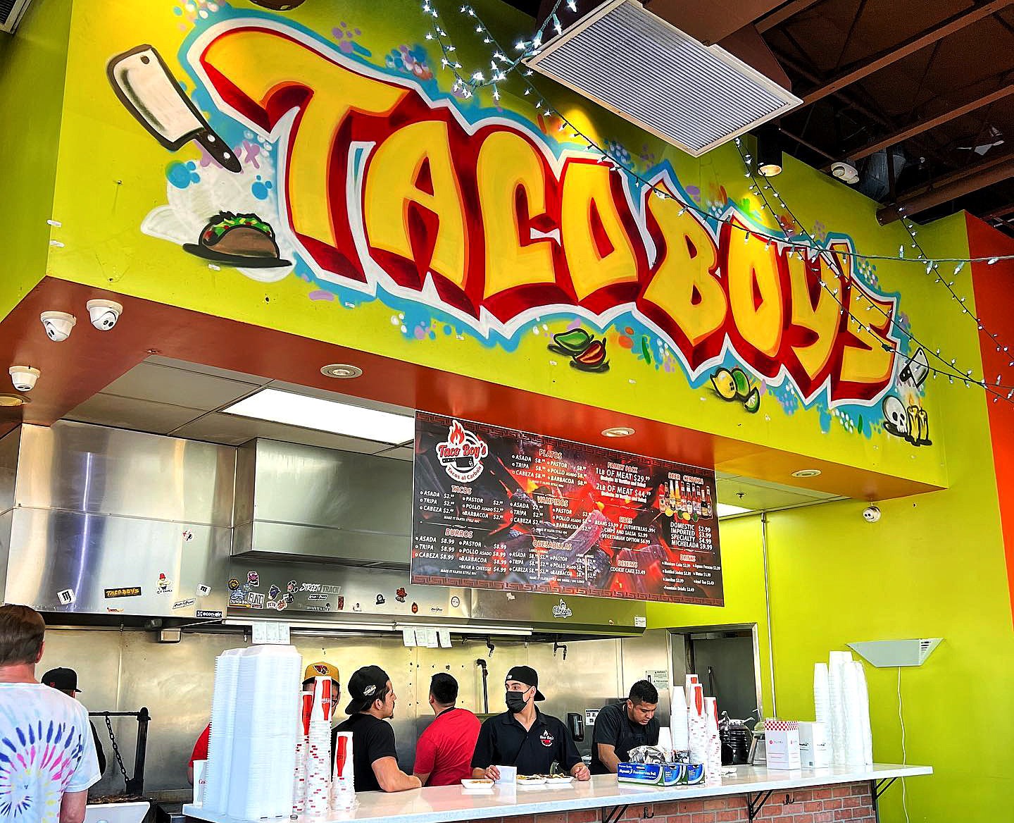 Taco Boy's logo mural