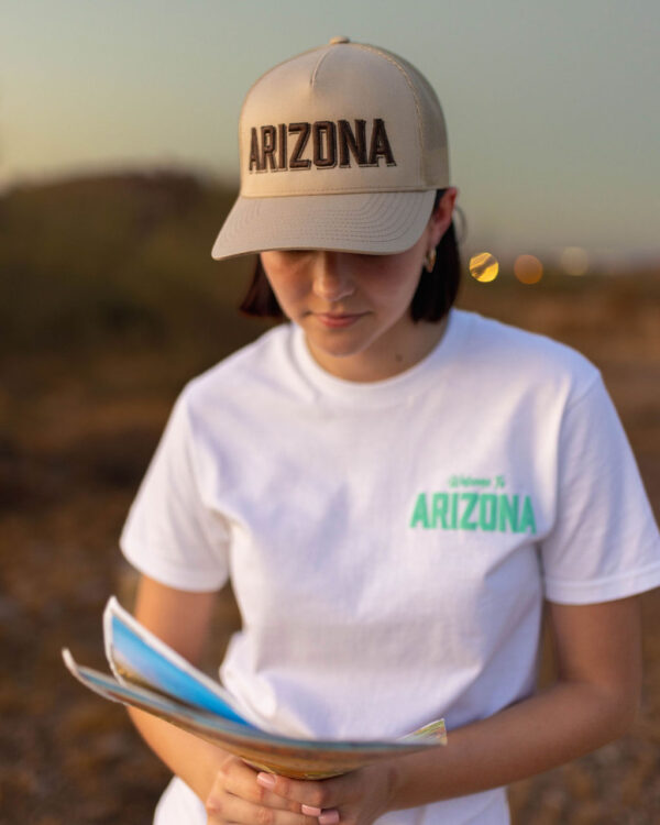Arizona Embroidered Cap (Tan) - Image 4